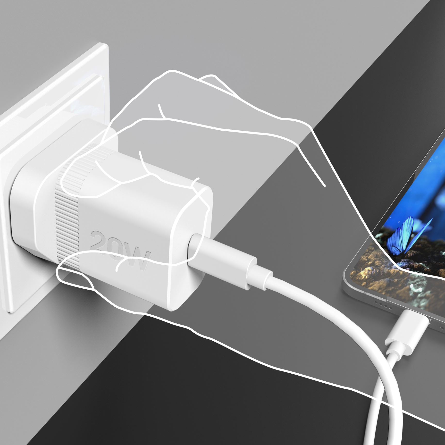 j5create Netzteil (UK) – 20 W, 1× USB-C, PD