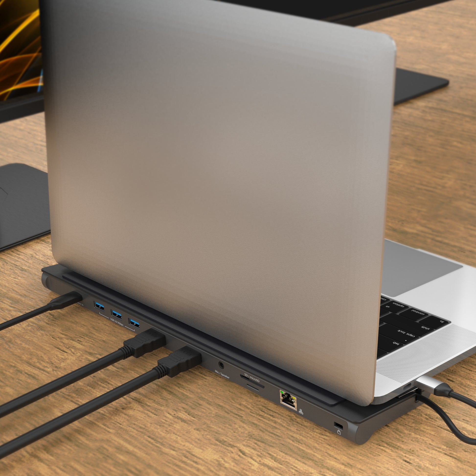 j5create JCD542-N Dockingstation – USB-C, 2× HDMI, 3× USB-A, 100 W PD, GbE, SD/microSD, für Windows/Mac