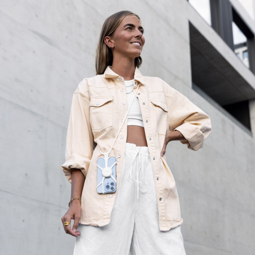 Vonmählen Infinity Plus – Smartphone-Trageband – Nylon/Silikon, Handyhülle, für Smartphones, Weiss