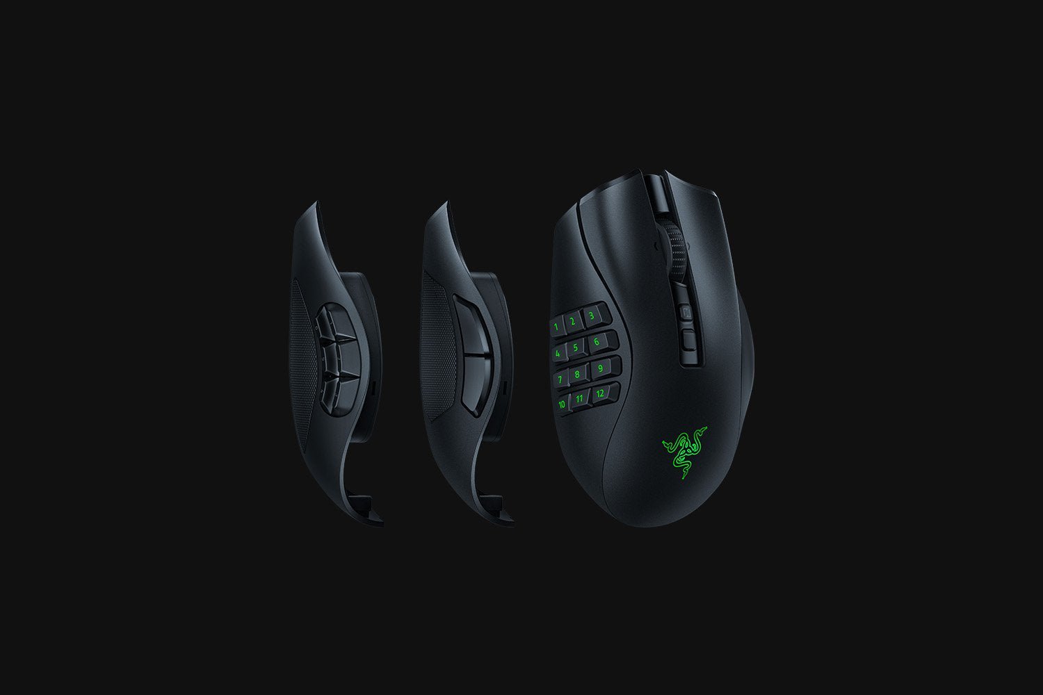 Razer Naga V2 Pro Gaming-Maus – kabellos, 20 Tasten, für Rechtshänder, integrierter Speicher, schwarz