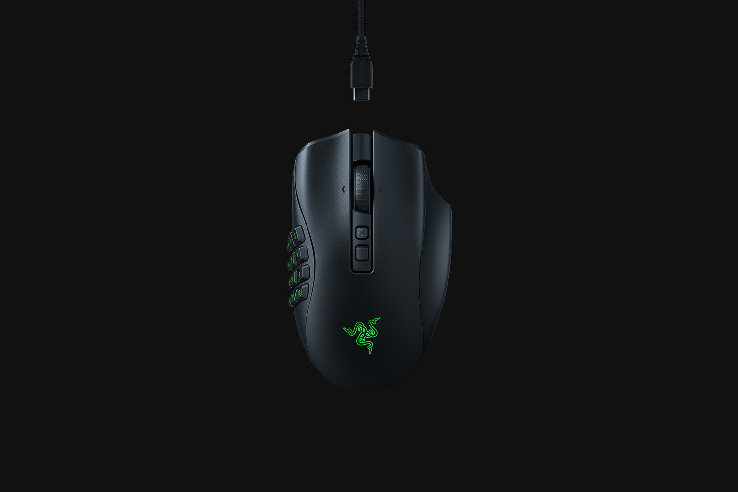 Razer Naga V2 Pro Gaming-Maus – kabellos, 20 Tasten, für Rechtshänder, integrierter Speicher, schwarz