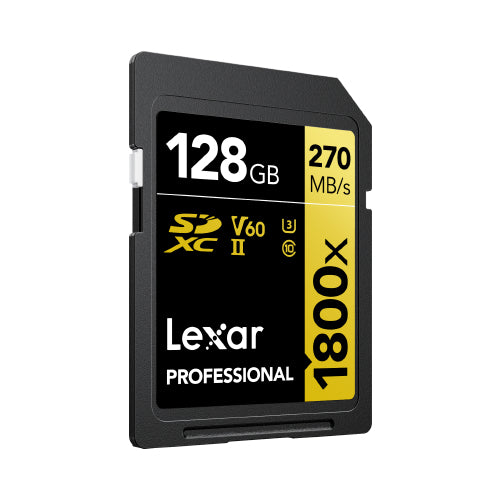 Lexar Professionelles LSD1800128G Speichergerät – 128 GB, SDXC UHS-II, V60 U3, schockresistent