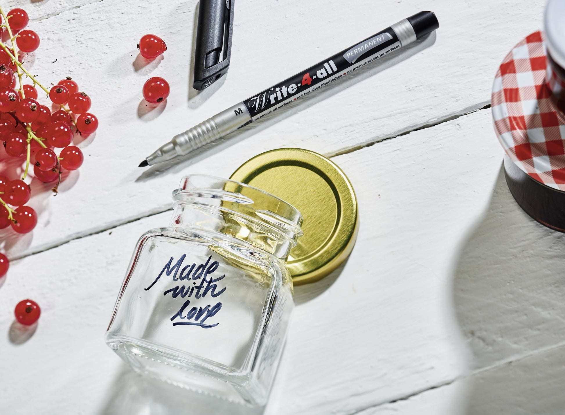 STABILO Write-4-all Permanentmarker – Rundspitze 1 mm – Blau – für Glas, Metall und Kunststoff