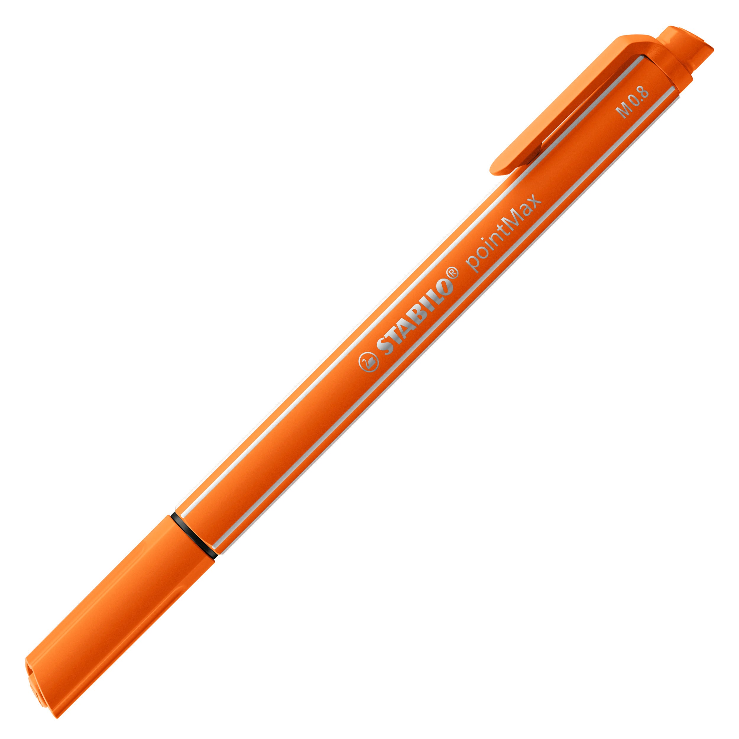 STABILO PointMax Filzstift – Rundspitze, 0,8 mm, wasserbasiert, Orange