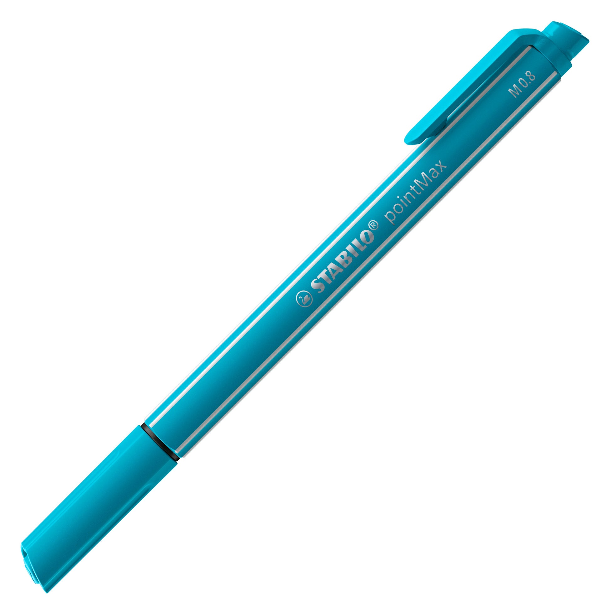 STABILO pointMax Fineliner – 0,8 mm, hellblau, Cap-Off