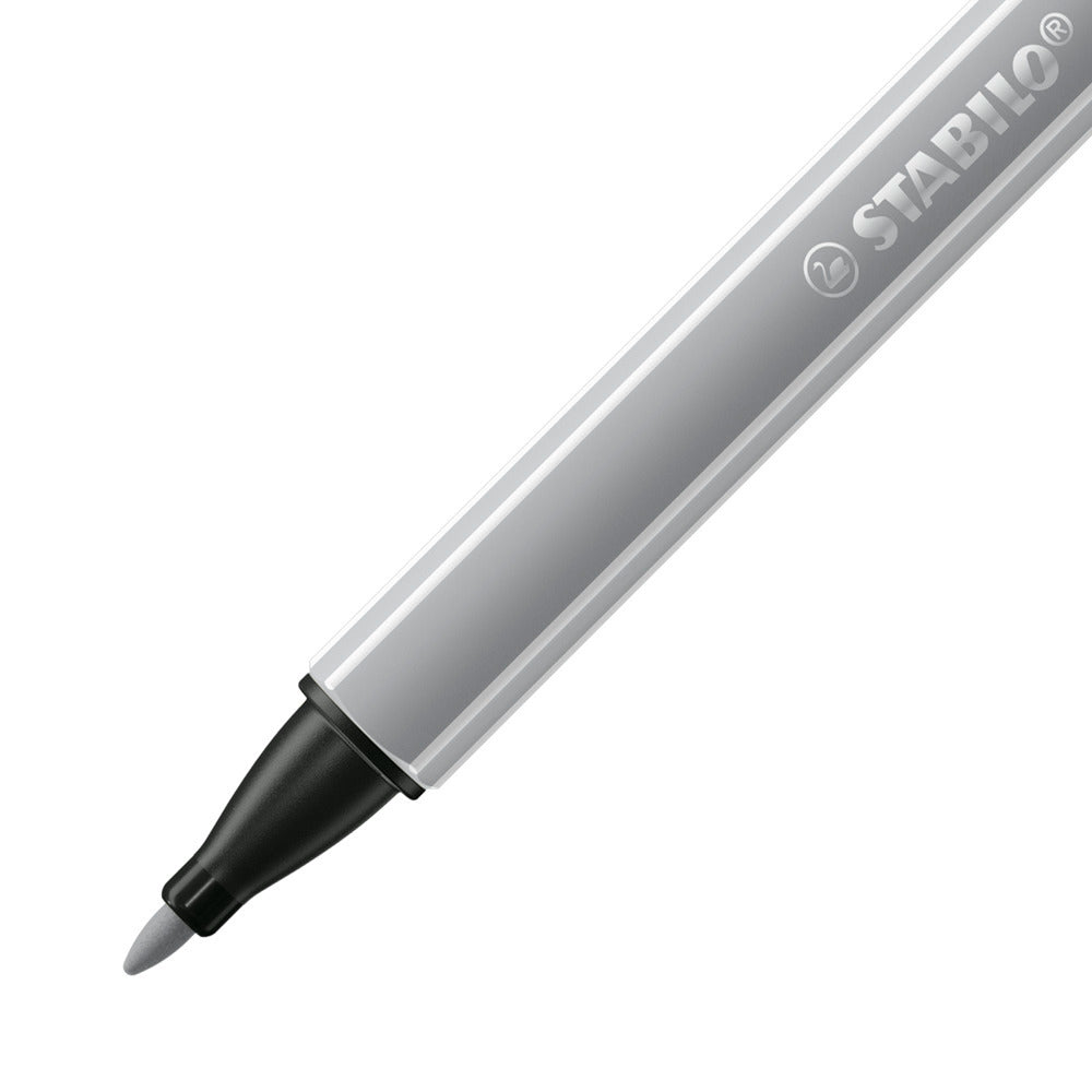 STABILO pointMax Fineliner – 0,8 mm, hellgrau, Cap-Off