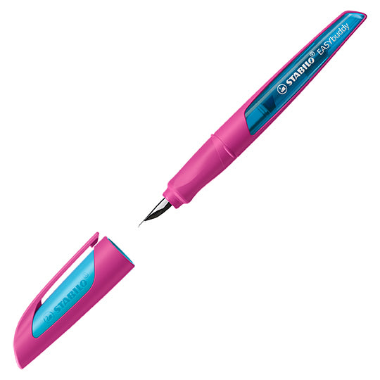 STABILO EASYbuddy – Mittlere Feder – für Rechts- & Linkshänder – Pink/Blau – Patronen