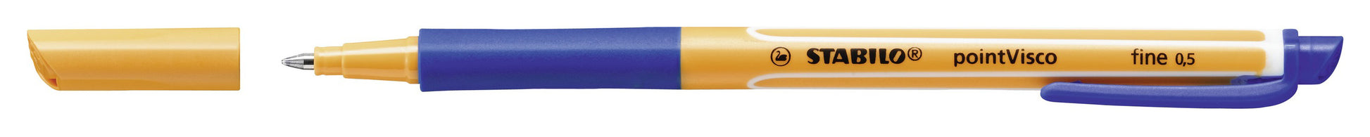 STABILO pointVisco Gelschreiber 10er Etui – 10 Farben, 0,5 mm, schnelltrocknend, Kappe