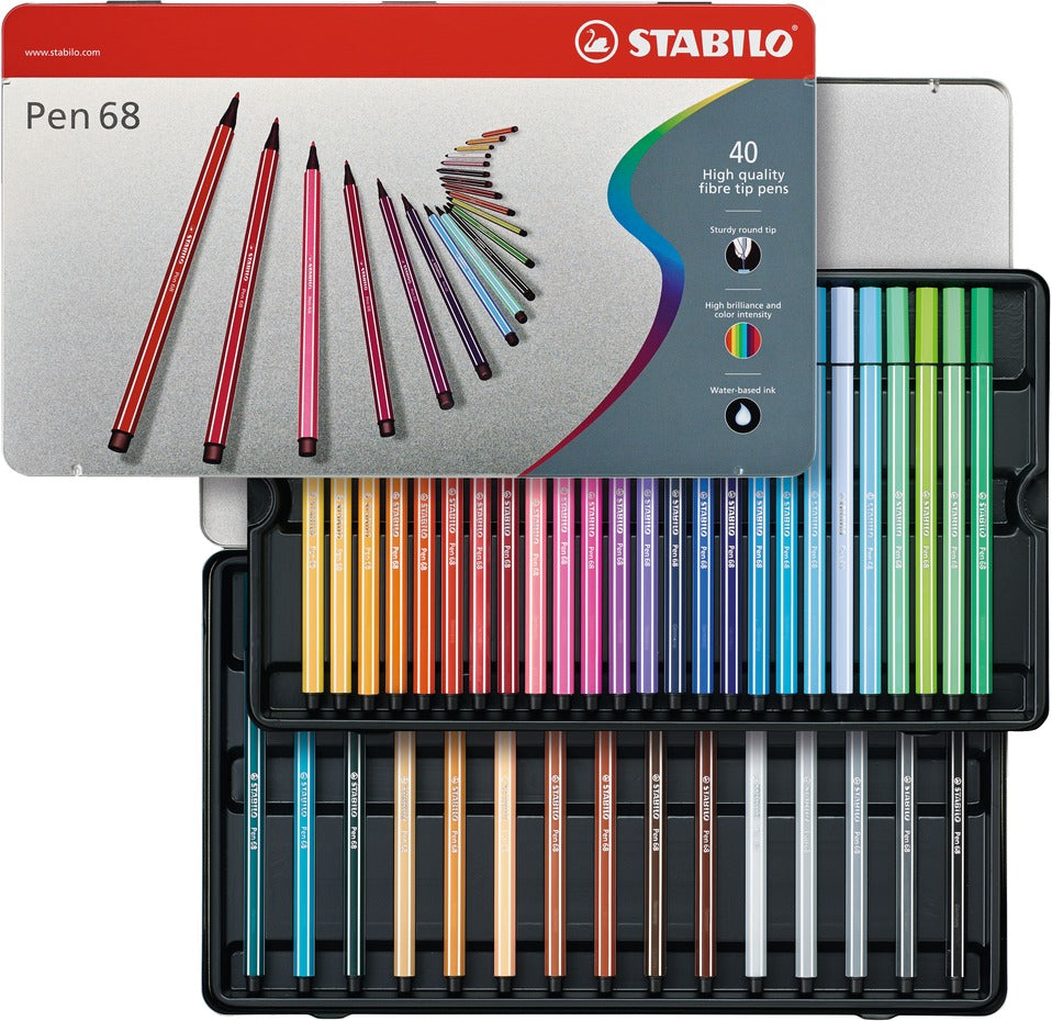 STABILO Filzstifte, Strichbreite 1 mm, 40 Farben