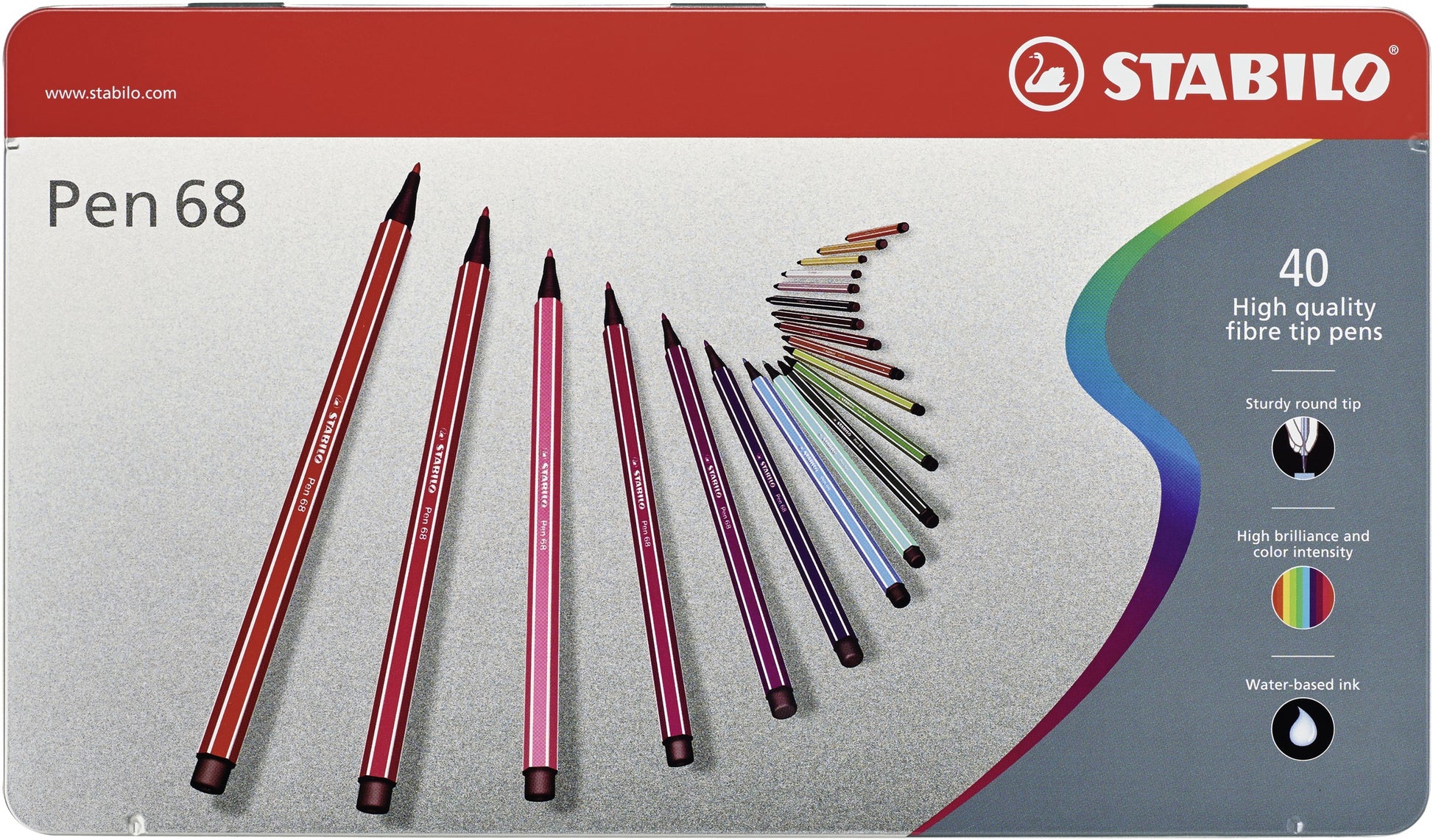 STABILO Filzstifte, Strichbreite 1 mm, 40 Farben