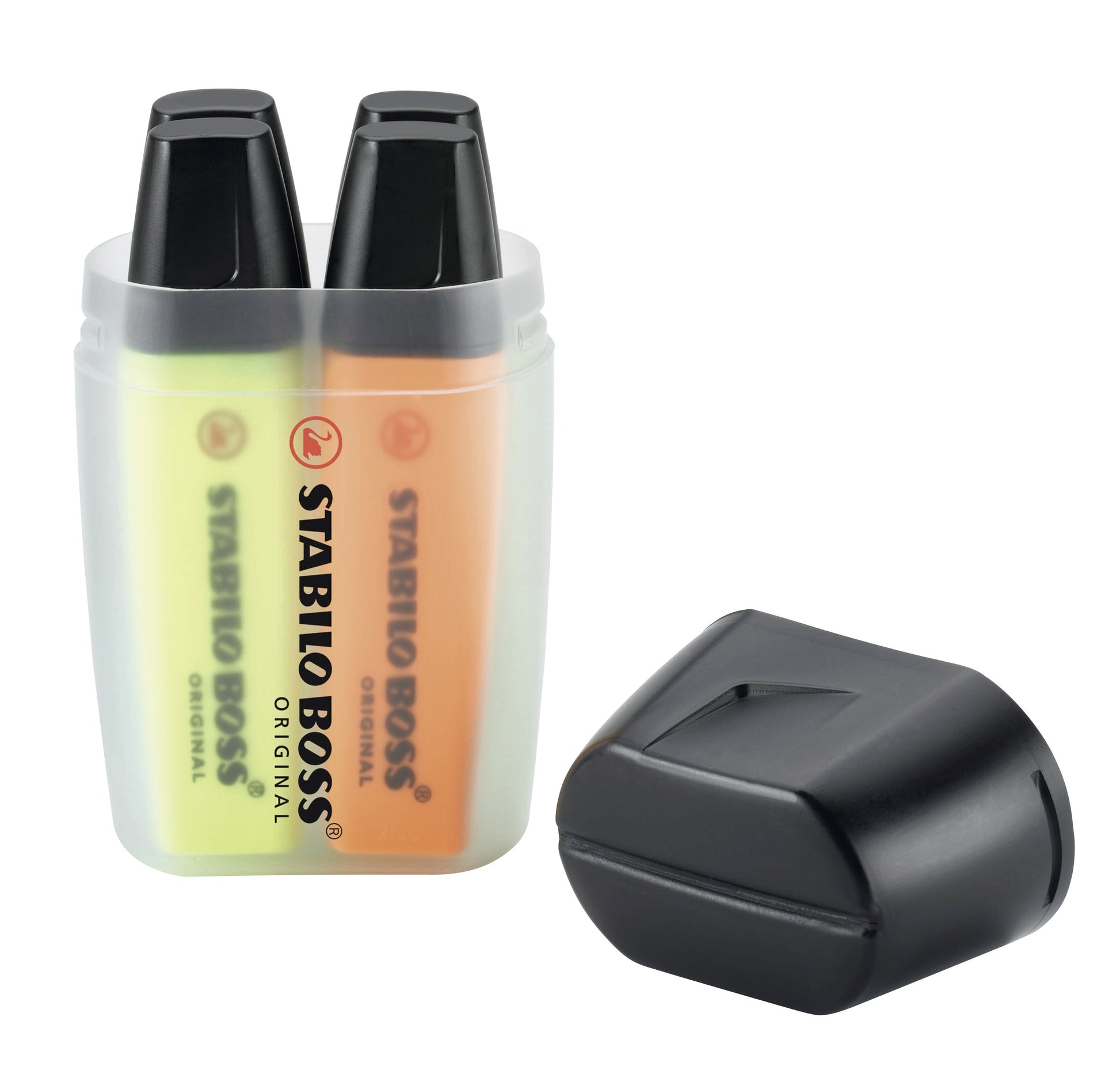 STABILO BOSS Original Textmarker – 5er Set, Farben sortiert, Keilspitze 2–5 mm, nachfüllbar