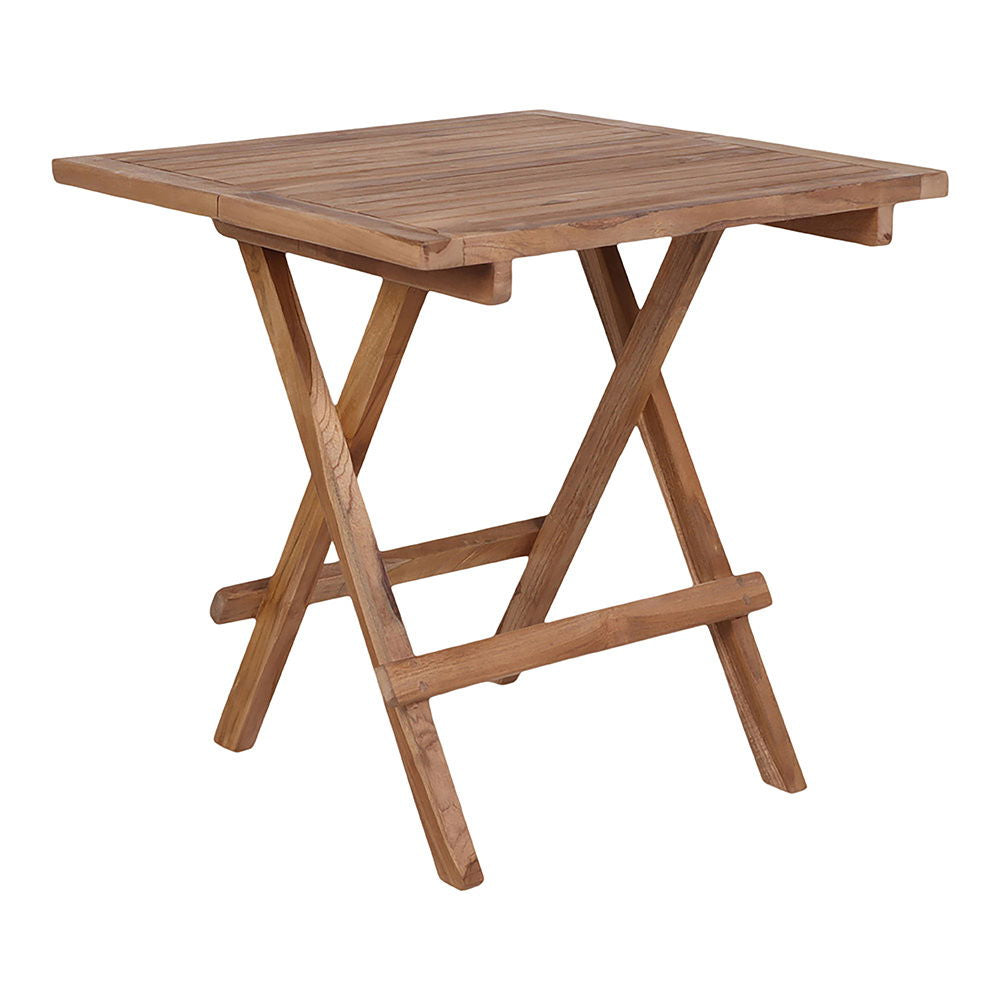 House Nordic Beistelltisch 7501001 – 50 × 50 × 50 cm, quadratisch – Teakholz – natur – faltbar