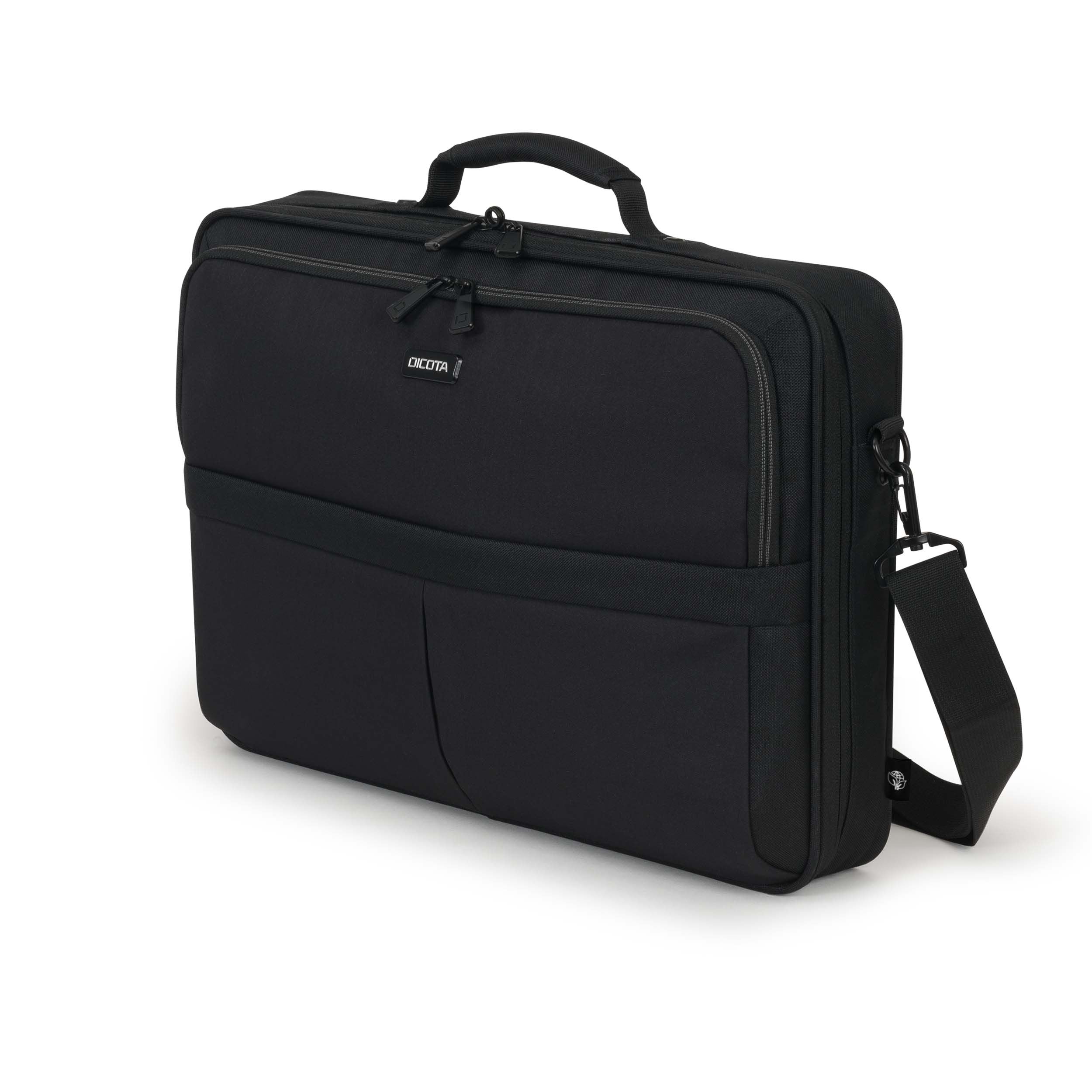 DICOTA Notebook-Tasche bis 14,1" – Abnehmbarer Schultergurt, Aus Recycelten Materialien – Schwarz