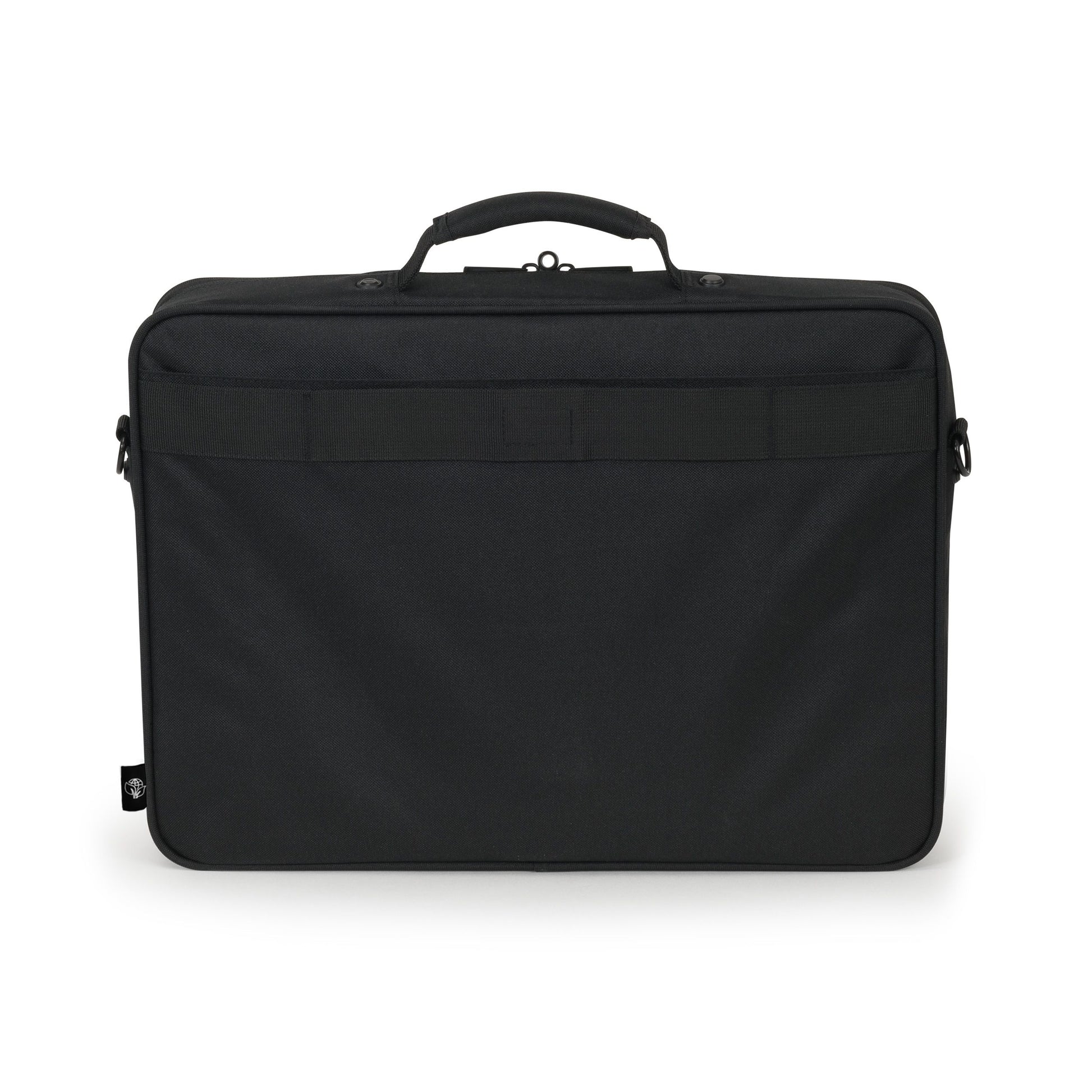 DICOTA Eco Multi SCALE Notebook-Tasche bis 17,3" – aus recyceltem PET, Trolley-Band – Schwarz
