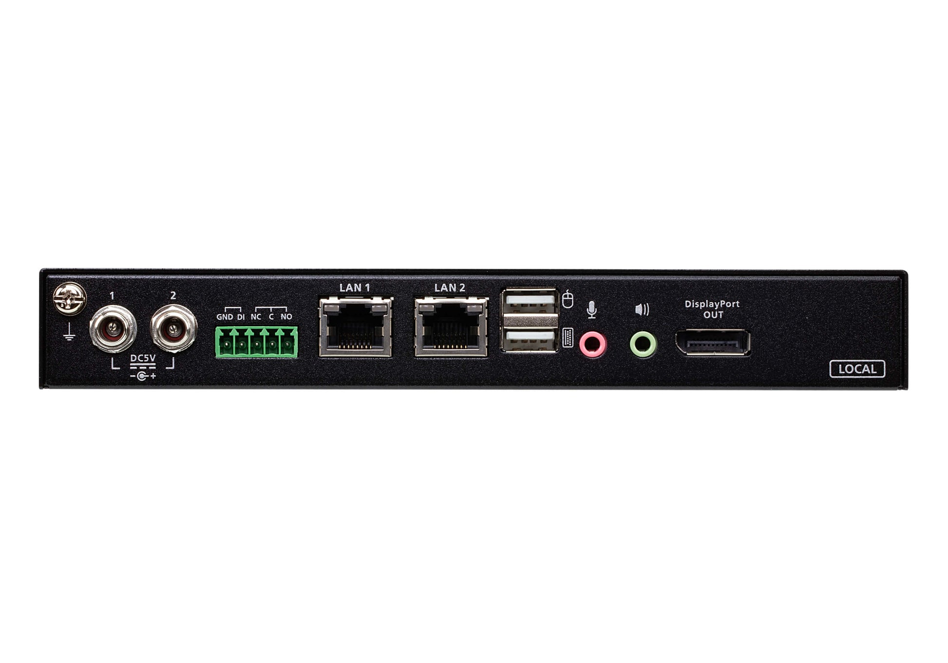 ATEN RCMDP101U – KVM over IP Switch – 1×DisplayPort 4K (4096×2160@30 Hz), 2×LAN, DC, Schwarz