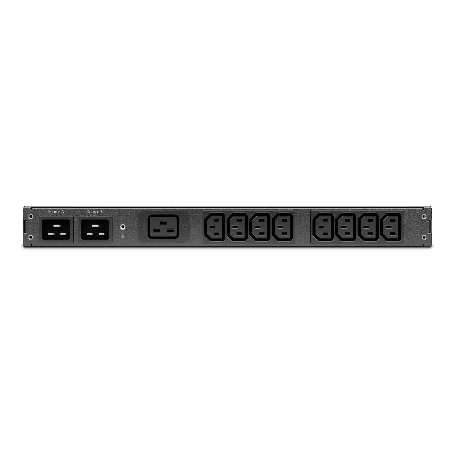 APC Rack-ATS – 207–253 V, 16 A, 8× C13 + 1× C19 OUT, 1U – Schwarz – AP4423A