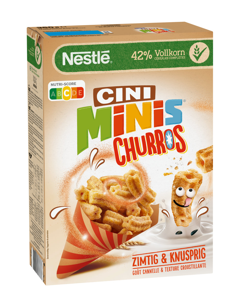 Nestle Nestlé Weizenflocken CINI MINIS Churros Zimt – 360 g