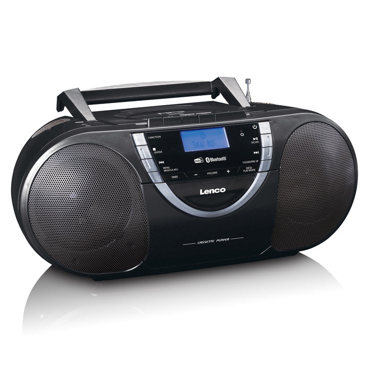 Lenco SCD-6900 – CD-Boombox, DAB+/UKW, Bluetooth, Kassette, USB, AUX – Schwarz