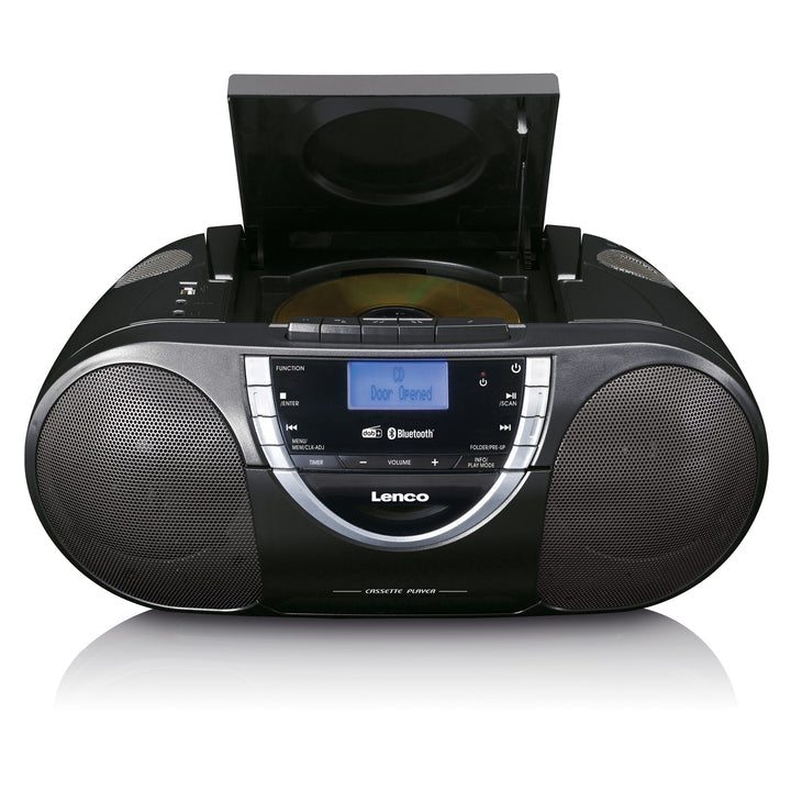 Lenco SCD-6900 – CD-Boombox, DAB+/UKW, Bluetooth, Kassette, USB, AUX – Schwarz