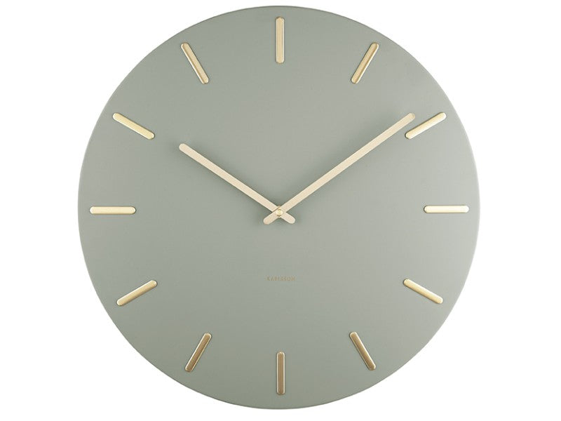 Karlsson Wanduhr Charm – Ø 45 cm, grün, Metall