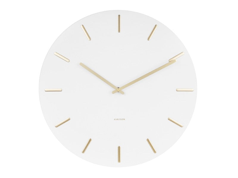 Karlsson Wanduhr Charm – Ø 45 cm, weiss, Metall