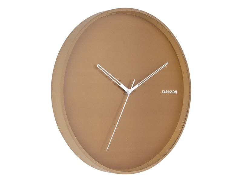 Karlsson Wanduhr Hue – Ø 40 cm, braun, Metall, lautlos