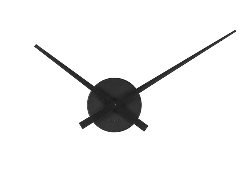 Karlsson Wanduhr – Analog, lautlos, Ø 44 cm, schwarz, Aluminium