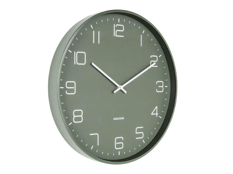 Karlsson Wanduhr Lofty – Ø 40 cm, grün, Metall