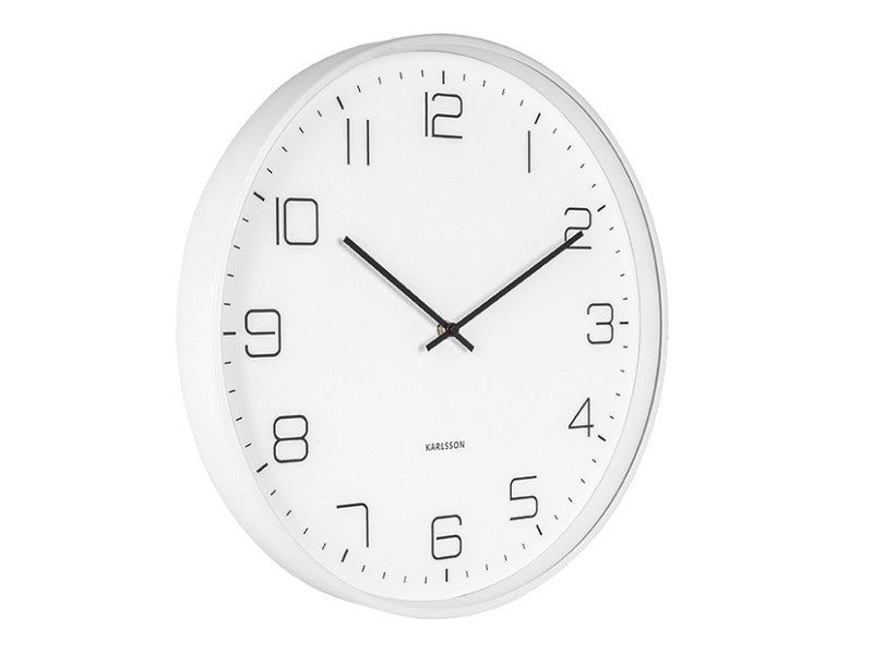 Karlsson Wanduhr Lofty – Ø 40 cm, weiss, Metall