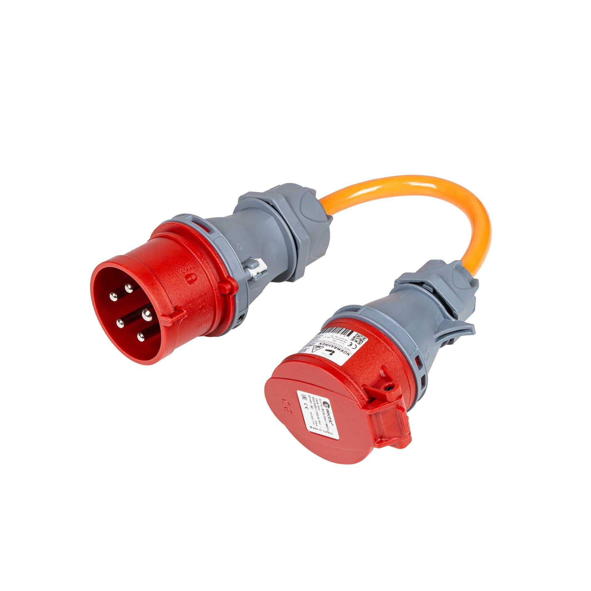Normrahmen Adapter CEE 32-5 zu CEE 16-5 – 16 A, 1,5 mm², 5-polig, 0,2 m
