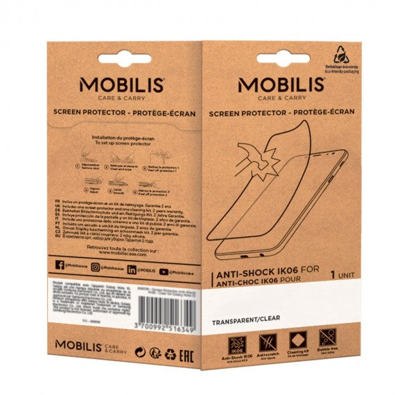 Mobilis Displayschutz – für Samsung Galaxy XCover 6 Pro (6,6") – Transparent – Anti-Shock, IK06