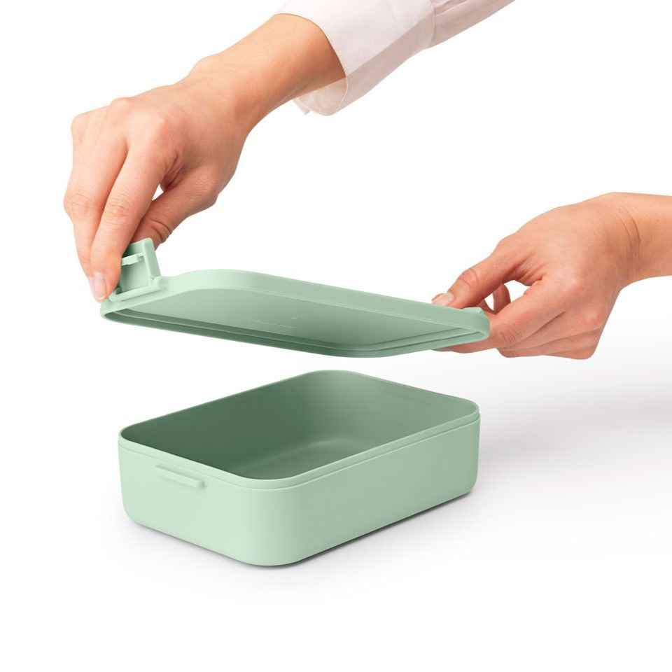 Brabantia Make & Take – Lunchbox 1,1 l, 20 × 13,5 × 5,5 cm, Kunststoff (recycelt), Hellgrün