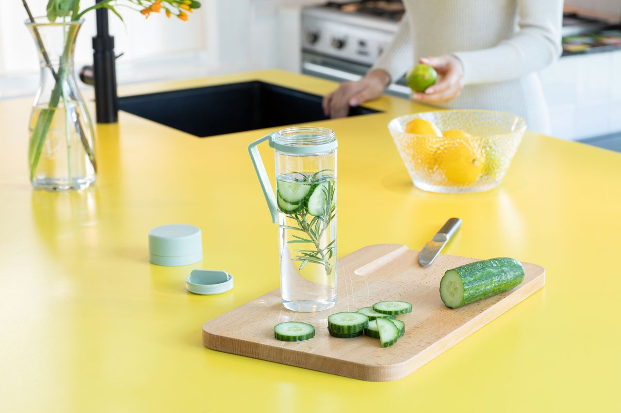 Brabantia Make & Take Trinkflasche 500 ml – Kunststoff, Schraubdeckel, Jadegrün