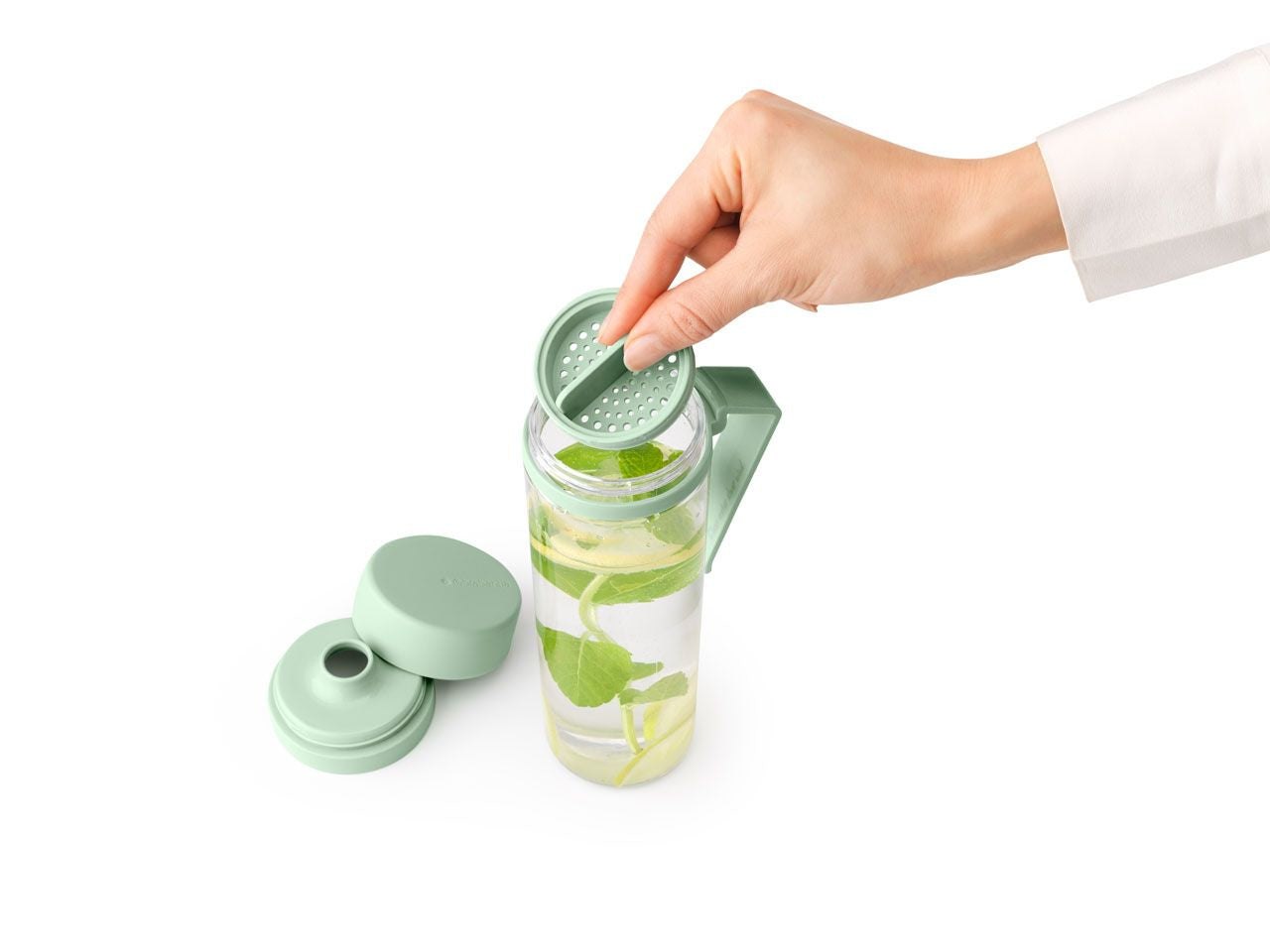 Brabantia Make & Take Trinkflasche 500 ml – Kunststoff, Schraubdeckel, Jadegrün