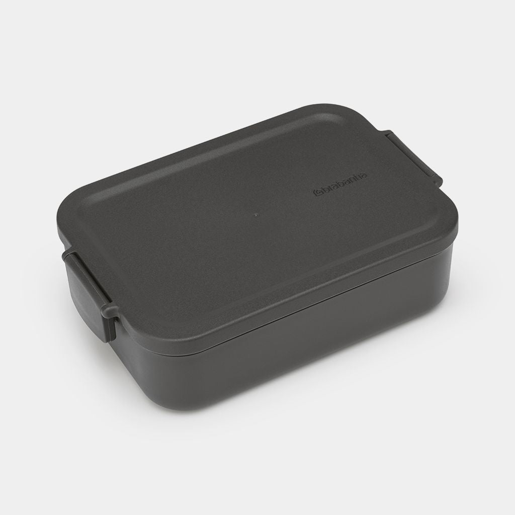 Brabantia Lunchbox 30,5 × 13,5 × 13 cm, Kunststoff, Dunkelgrau, 2-teilig