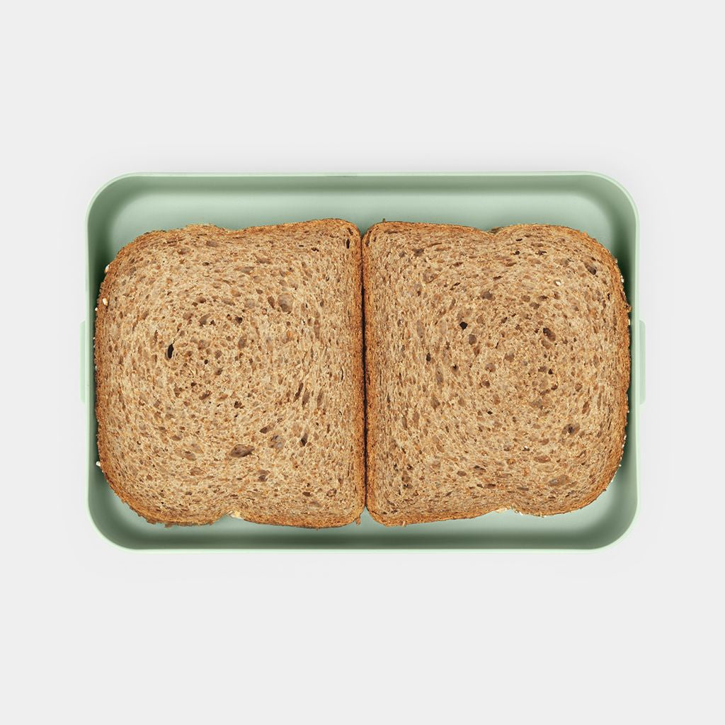 Brabantia Make & Take – Lunchbox 1,1 l, 25,5 × 16,6 × 3,7 cm, Kunststoff, Jade
