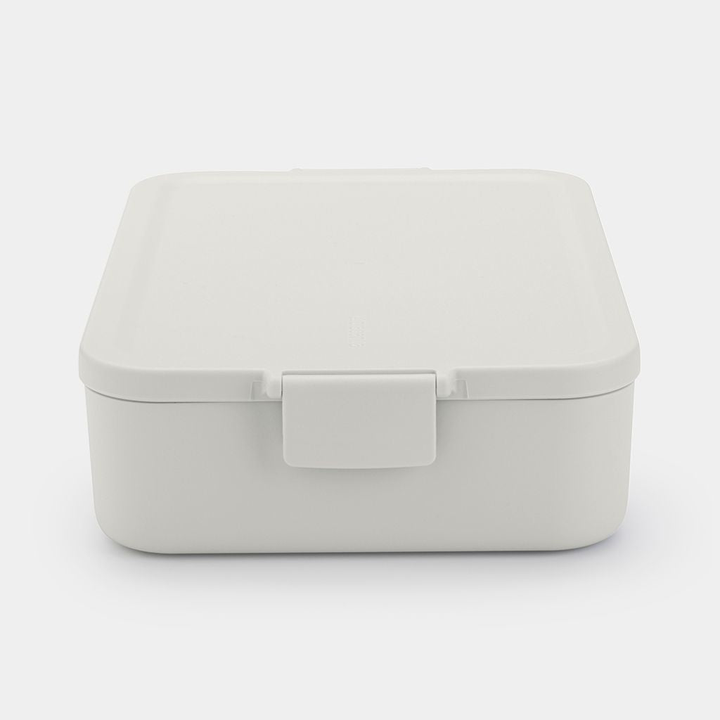 Brabantia Make & Take – Lunchbox 2 l, 25,5 × 16,7 × 6 cm, Kunststoff, Hellgrau