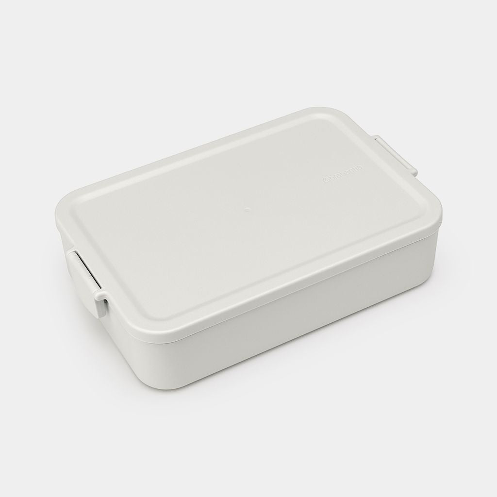 Brabantia Make & Take – Lunchbox 2 l, 25,5 × 16,7 × 6 cm, Kunststoff, Hellgrau