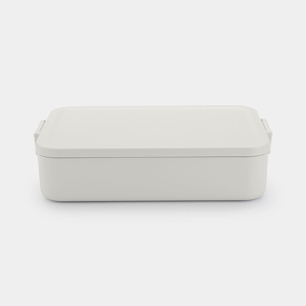 Brabantia Make & Take – Lunchbox 2 l, 25,5 × 16,7 × 6 cm, Kunststoff, Hellgrau