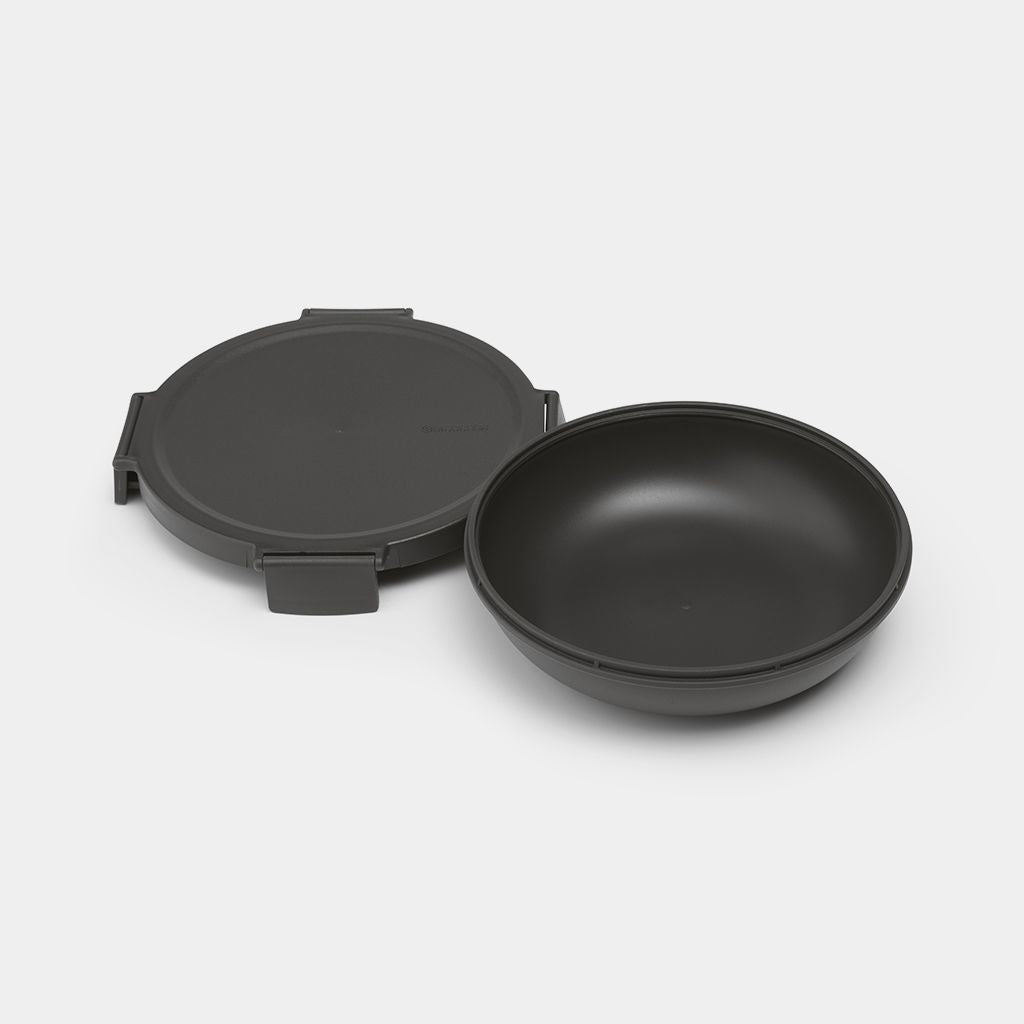 Brabantia Make & Take – Lunchbox 1 l, Ø 21,5 × 6 cm, Kunststoff, Dunkelgrau