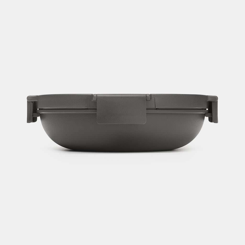 Brabantia Make & Take – Lunchbox 1 l, Ø 21,5 × 6 cm, Kunststoff, Dunkelgrau
