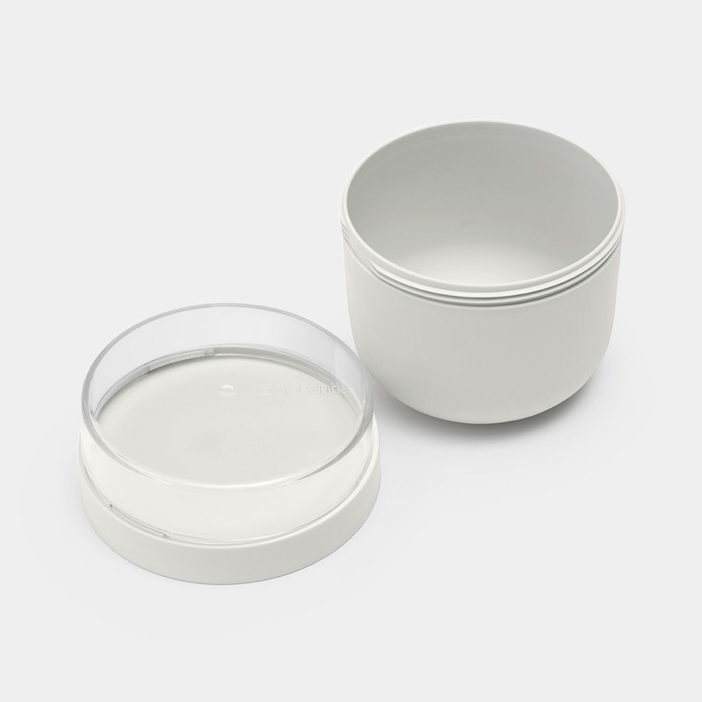 Brabantia Müeslischale Make & Take – 500 ml, Ø 11 cm, H 11,1 cm, Kunststoff, mit Deckel, spülmaschinenfest