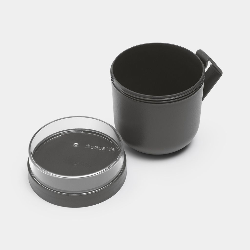 Brabantia Suppentasse Make & Take – 600 ml, Ø 11,0 cm, H 13,0 cm, Kunststoff, mit Deckel, auslaufsicher