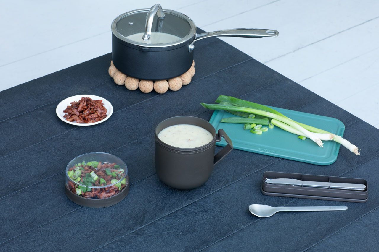 Brabantia Suppentasse Make & Take – 600 ml, Ø 11,0 cm, H 13,0 cm, Kunststoff, mit Deckel, auslaufsicher
