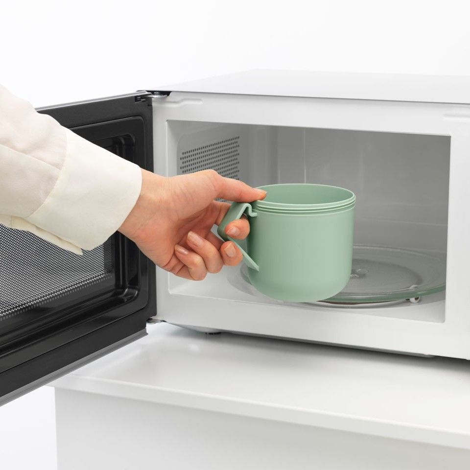 Brabantia Suppentasse Make & Take – 600 ml, 13 × 11 × 13 cm, Kunststoff, mit Deckel, spülmaschinenfest
