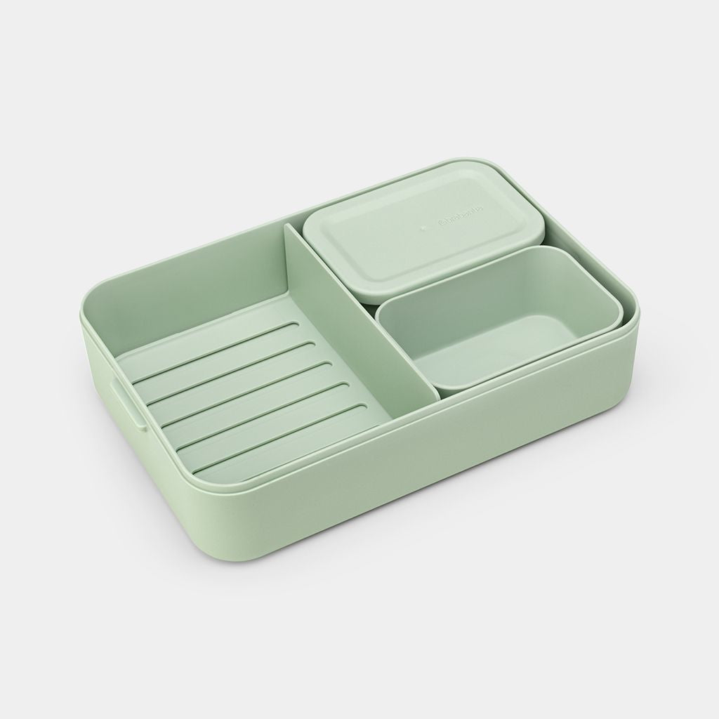 Brabantia Make & Take – Lunchbox 2 l, 25,5 × 16,7 × 6,2 cm, Kunststoff, Hellgrün