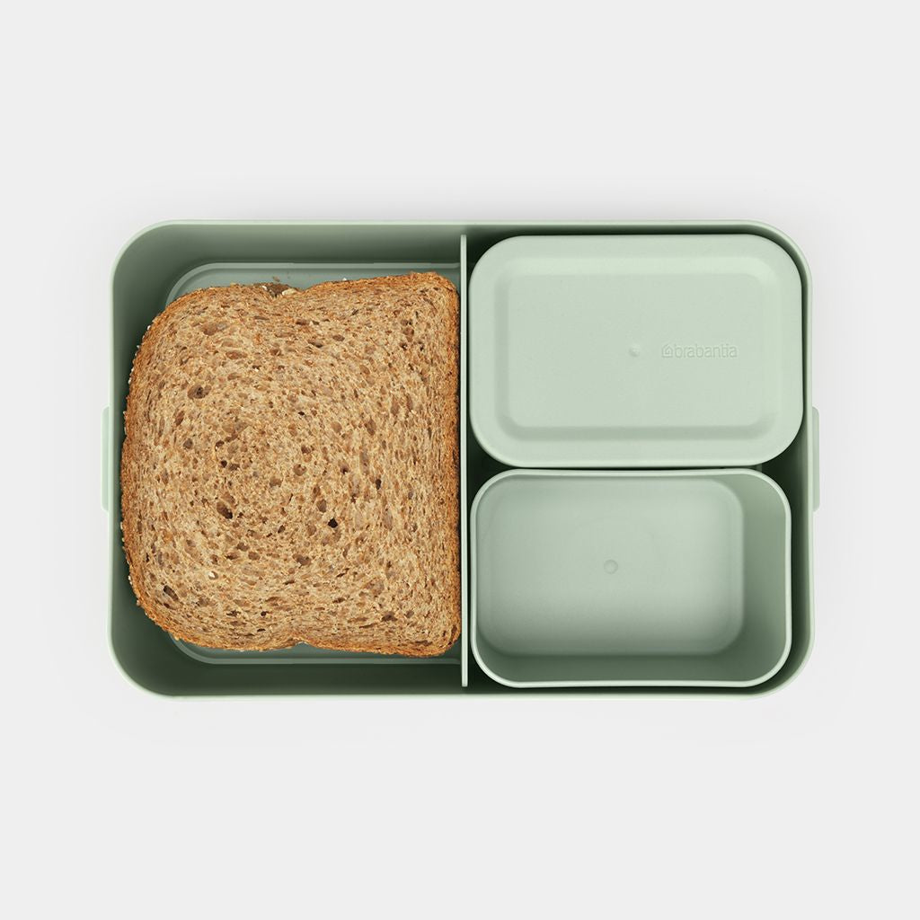 Brabantia Make & Take – Lunchbox 2 l, 25,5 × 16,7 × 6,2 cm, Kunststoff, Hellgrün