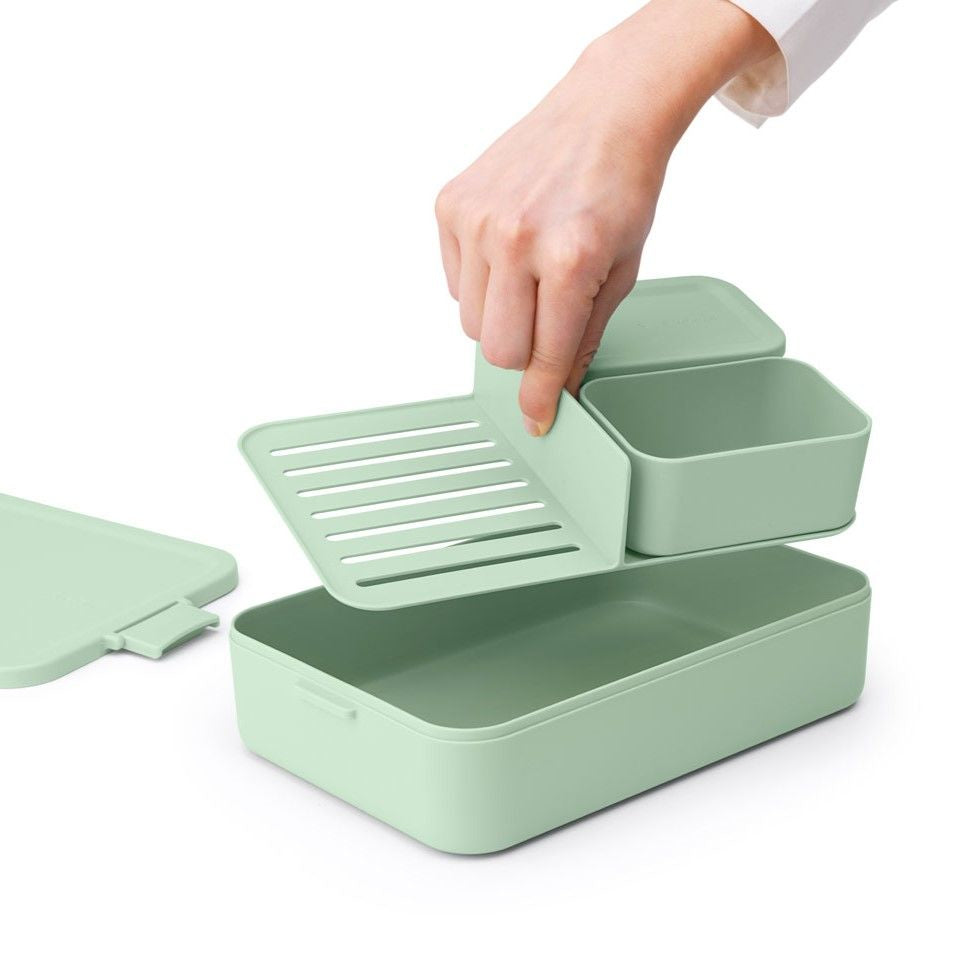 Brabantia Make & Take – Lunchbox 2 l, 25,5 × 16,7 × 6,2 cm, Kunststoff, Hellgrün