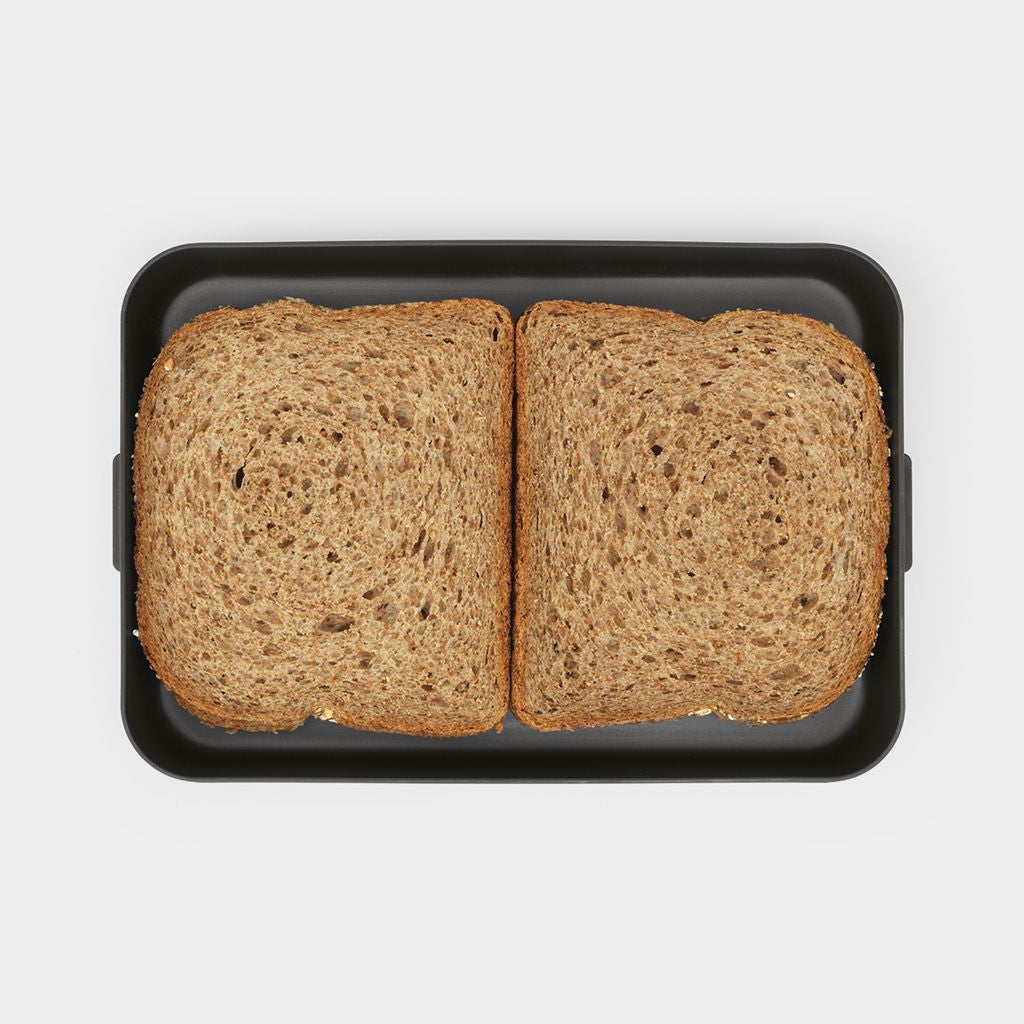 Brabantia Make & Take – Lunchbox 1,1 l, 25,5 × 16,6 × 3,7 cm, Kunststoff, Dunkelgrau