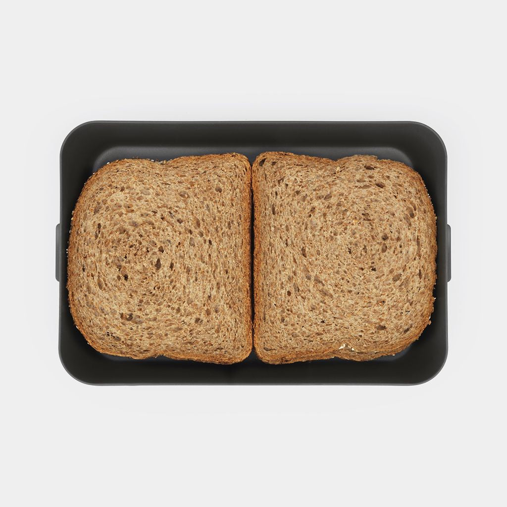 Brabantia Make & Take – Lunchbox 2 l, 25,5 × 16,7 × 6 cm, Kunststoff, Dunkelgrau
